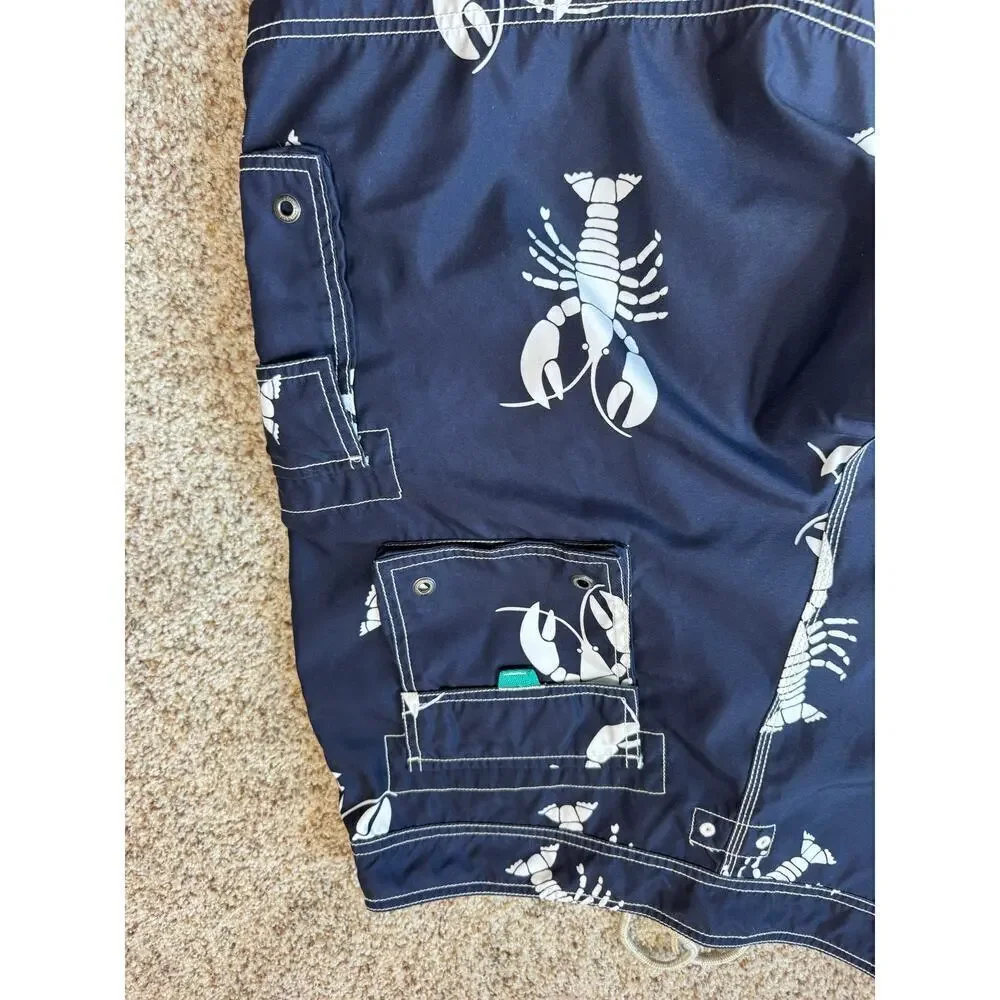 J. CREW Men's swim trunks/Suit size 36, Blue with Lobsters